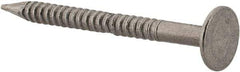 Value Collection - 13 Gauge, 1-1/4" OAL Underlayment Nails - Annular Thread Shank, Grade 2 Steel, Uncoated - Americas Industrial Supply