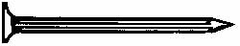 Value Collection - 9 Gauge, 2-1/2" OAL Masonry Nails - Fluted Shank, Grade 2 Steel, Uncoated - Americas Industrial Supply