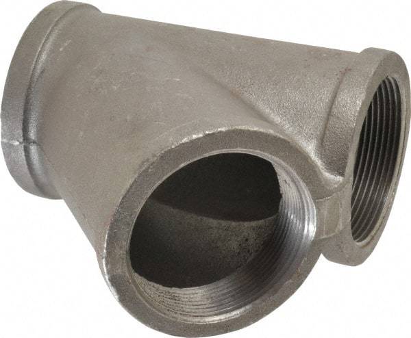 Made in USA - Size 3", Class 150, Malleable Iron Black Pipe 45° Lateral Y-Branch - 300 psi, Threaded End Connection - Americas Industrial Supply