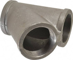 Made in USA - Size 3", Class 150, Malleable Iron Black Pipe 45° Lateral Y-Branch - 300 psi, Threaded End Connection - Americas Industrial Supply