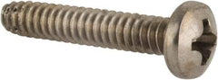 Value Collection - #6-32 UNC Thread, 3/4" Length Under Head, #2 Phillips Drive Stainless Steel Thread Cutting Screw - Pan Head, Grade 410, Point Type F - Americas Industrial Supply
