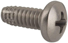 Value Collection - #10-24 UNC Thread, 1/2" Length Under Head, #2 Phillips Drive Stainless Steel Thread Cutting Screw - Pan Head, Grade 410, Point Type F - Americas Industrial Supply