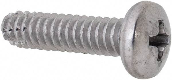 Value Collection - #10-24 UNC Thread, 3/4" Length Under Head, #2 Phillips Drive Stainless Steel Thread Cutting Screw - Pan Head, Grade 410, Point Type F - Americas Industrial Supply