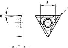 Dorian Tool - 5" Cut Diam, 1-1/2" Arbor Hole, 0.416" Max Depth of Cut, 45° Indexable Chamfer & Angle Face Mill - 8 Inserts, APKT-1604 Insert, Right Hand Cut, Through Coolant, Series APKT Cutter - Americas Industrial Supply