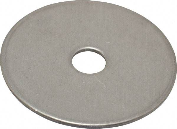 Value Collection - 1/4" Screw, Grade 18-8 Stainless Steel Fender Flat Washer - 9/32" ID x 1-1/2" OD, 0.06" Thick - Americas Industrial Supply