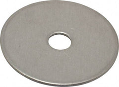 Value Collection - 1/4" Screw, Grade 18-8 Stainless Steel Fender Flat Washer - 9/32" ID x 1-1/2" OD, 0.06" Thick - Americas Industrial Supply