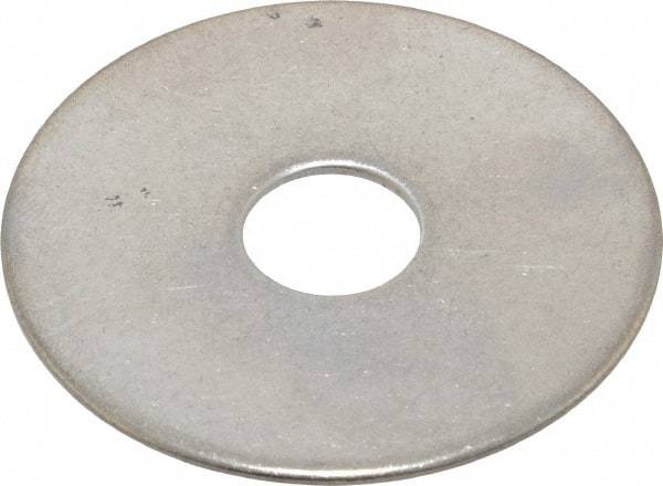 Value Collection - 1/2" Screw, Grade 18-8 Stainless Steel Fender Flat Washer - 17/32" ID x 2" OD, 0.06" Thick - Americas Industrial Supply