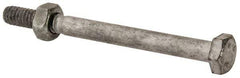 Value Collection - 1/4-20 Thread, 3" Length Under Head, Steel Hex Head Bolt - Hot Dipped Galvanized Coated, 7/16" Hex, UNC Thread, ANSI/ASME B18.2.2 & ASME B18.2.1, Grade 2 - Americas Industrial Supply