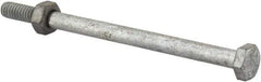 Value Collection - 1/4-20 Thread, 4" Length Under Head, Steel Hex Head Bolt - Hot Dipped Galvanized Coated, 7/16" Hex, UNC Thread, ANSI/ASME B18.2.2 & ASME B18.2.1, Grade 2 - Americas Industrial Supply