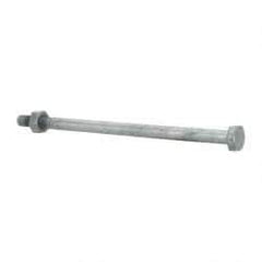 Value Collection - 1/4-20 Thread, 5" Length Under Head, Steel Hex Head Bolt - Hot Dipped Galvanized Coated, 7/16" Hex, UNC Thread, ANSI/ASME B18.2.2 & ASME B18.2.1, Grade 2 - Americas Industrial Supply