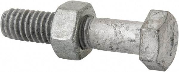 Value Collection - 5/16-18 Thread, 1-1/2" Length Under Head, Steel Hex Head Bolt - Hot Dipped Galvanized Coated, 1/2" Hex, UNC Thread, ANSI/ASME B18.2.2 & ASME B18.2.1, Grade 2 - Americas Industrial Supply