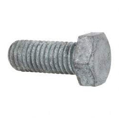 Value Collection - 1/2-13 Thread, 1-1/4" Length Under Head, Steel Hex Head Bolt - Hot Dipped Galvanized Coated, 3/4" Hex, UNC Thread, ANSI/ASME B18.2.2 & ASME B18.2.1, Grade 2 - Americas Industrial Supply