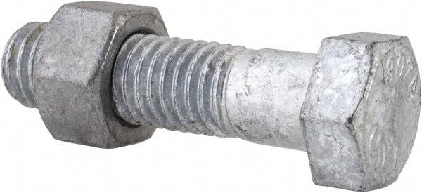 Value Collection - 1/2-13 Thread, 2" Length Under Head, Steel Hex Head Bolt - Hot Dipped Galvanized Coated, 3/4" Hex, UNC Thread, ANSI/ASME B18.2.2 & ASME B18.2.1, Grade 2 - Americas Industrial Supply