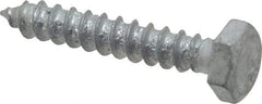 Value Collection - 1/4" Screw, 1-1/2" Length Under Head, Steel, Hex Head Lag Screw - Hot Dipped Galvanized, AISI 1006, ASME B18.2.1 Fastner, Grade 1006-1022 - Americas Industrial Supply