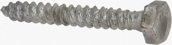 Value Collection - 1/4" Screw, 2" Length Under Head, Steel, Hex Head Lag Screw - Hot Dipped Galvanized, AISI 1006, ASME B18.2.1 Fastner, Grade 1006-1022 - Americas Industrial Supply