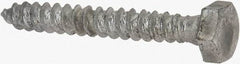 Value Collection - 1/4" Screw, 2" Length Under Head, Steel, Hex Head Lag Screw - Hot Dipped Galvanized, AISI 1006, ASME B18.2.1 Fastner, Grade 1006-1022 - Americas Industrial Supply