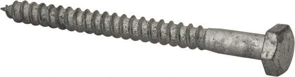 Value Collection - 1/4" Screw, 3" Length Under Head, Steel, Hex Head Lag Screw - Hot Dipped Galvanized, AISI 1006, ASME B18.2.1 Fastner, Grade 1006-1022 - Americas Industrial Supply