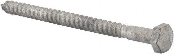 Value Collection - 1/4" Screw, 3-1/2" Length Under Head, Steel, Hex Head Lag Screw - Hot Dipped Galvanized, AISI 1006, ASME B18.2.1 Fastner, Grade 1006-1022 - Americas Industrial Supply