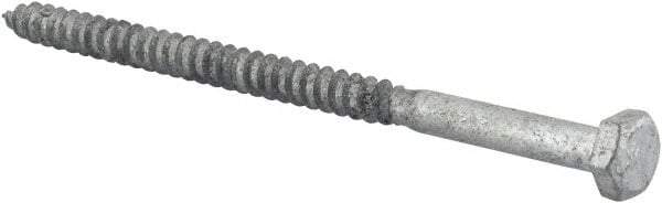 Value Collection - 1/4" Screw, 4-1/2" Length Under Head, Steel, Hex Head Lag Screw - Hot Dipped Galvanized, AISI 1006, ASME B18.2.1 Fastner, Grade 1006-1022 - Americas Industrial Supply