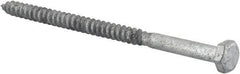 Value Collection - 1/4" Screw, 4-1/2" Length Under Head, Steel, Hex Head Lag Screw - Hot Dipped Galvanized, AISI 1006, ASME B18.2.1 Fastner, Grade 1006-1022 - Americas Industrial Supply