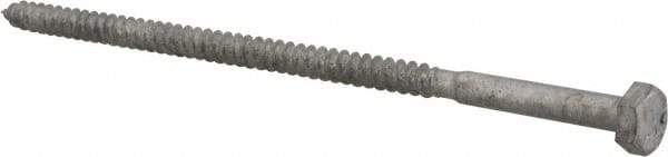 Value Collection - 1/4" Screw, 6" Length Under Head, Steel, Hex Head Lag Screw - Hot Dipped Galvanized, AISI 1006, ASME B18.2.1 Fastner, Grade 1006-1022 - Americas Industrial Supply