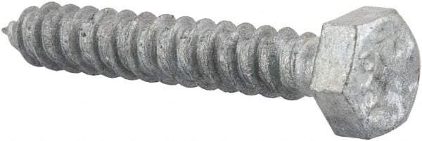 Value Collection - 5/16" Screw, 2" Length Under Head, Steel, Hex Head Lag Screw - Hot Dipped Galvanized, AISI 1006, ASME B18.2.1 Fastner, Grade 1006-1022 - Americas Industrial Supply