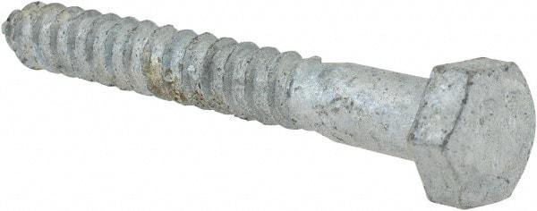 Value Collection - 5/16" Screw, 2-1/2" Length Under Head, Steel, Hex Head Lag Screw - Hot Dipped Galvanized, AISI 1006, ASME B18.2.1 Fastner, Grade 1006-1022 - Americas Industrial Supply