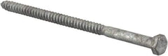 Value Collection - 5/16" Screw, 6" Length Under Head, Steel, Hex Head Lag Screw - Hot Dipped Galvanized, AISI 1006, ASME B18.2.1 Fastner, Grade 1006-1022 - Americas Industrial Supply