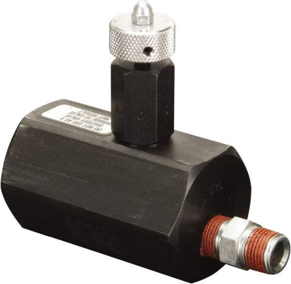 Enerpac - 1.94 GPM 3/8-18 Inlet Steel Hydraulic Control Valve - 10,000 psi, 2-1/4" Wide x 3-1/2" Long - Americas Industrial Supply