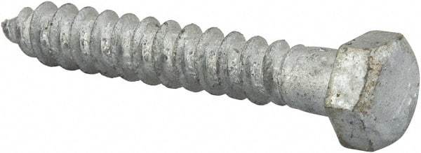 Value Collection - 3/8" Screw, 2-1/2" Length Under Head, Steel, Hex Head Lag Screw - Hot Dipped Galvanized, AISI 1006, ASME B18.2.1 Fastner, Grade 1006-1022 - Americas Industrial Supply