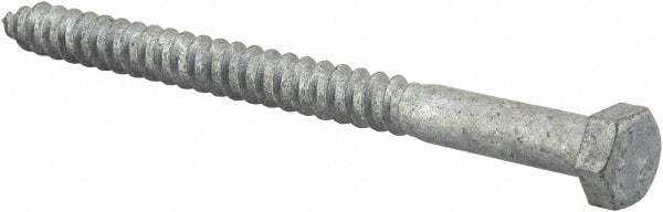 Value Collection - 3/8" Screw, 5" Length Under Head, Steel, Hex Head Lag Screw - Hot Dipped Galvanized, AISI 1006, ASME B18.2.1 Fastner, Grade 1006-1022 - Americas Industrial Supply