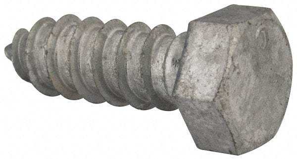Value Collection - 1/2" Screw, 1-1/2" Length Under Head, Steel, Hex Head Lag Screw - Hot Dipped Galvanized, AISI 1006, ASME B18.2.1 Fastner, Grade 1006-1022 - Americas Industrial Supply