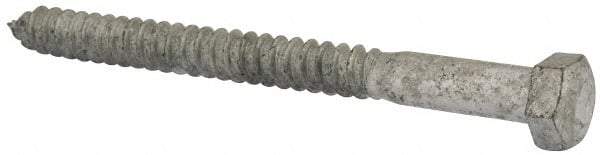 Value Collection - 1/2" Screw, 6" Length Under Head, Steel, Hex Head Lag Screw - Hot Dipped Galvanized, AISI 1006, ASME B18.2.1 Fastner, Grade 1006-1022 - Americas Industrial Supply