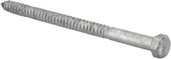 Value Collection - 1/2" Screw, 8" Length Under Head, Steel, Hex Head Lag Screw - Hot Dipped Galvanized, AISI 1006, ASME B18.2.1 Fastner, Grade 1006-1022 - Americas Industrial Supply