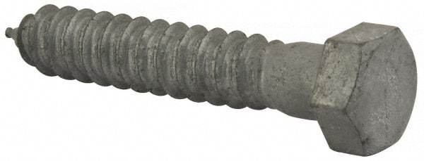 Value Collection - 5/8" Screw, 3-1/2" Length Under Head, Steel, Hex Head Lag Screw - Hot Dipped Galvanized, AISI 1006, ASME B18.2.1 Fastner, Grade 1006-1022 - Americas Industrial Supply