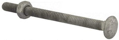 Value Collection - 1/4-20 UNC 3-1/2" Length Under Head, Standard Square Neck, Carriage Bolt - 1006-1050 Steel, Galvanized Zinc-Plated Finish - Americas Industrial Supply