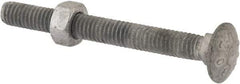 Value Collection - 5/16-18 UNC 3" Length Under Head, Standard Square Neck, Carriage Bolt - 1006-1050 Steel, Galvanized Zinc-Plated Finish - Americas Industrial Supply