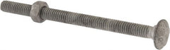 Value Collection - 5/16-18 UNC 4-1/2" Length Under Head, Standard Square Neck, Carriage Bolt - 1006-1050 Steel, Galvanized Zinc-Plated Finish - Americas Industrial Supply