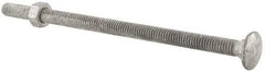 Value Collection - 5/16-18 UNC 6" Length Under Head, Standard Square Neck, Carriage Bolt - 1006-1050 Steel, Galvanized Zinc-Plated Finish - Americas Industrial Supply