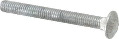 Value Collection - 3/8-16 UNC 3-1/2" Length Under Head, Standard Square Neck, Carriage Bolt - 1006-1050 Steel, Galvanized Zinc-Plated Finish - Americas Industrial Supply