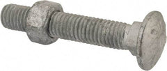 Value Collection - 1/2-13 UNC 3" Length Under Head, Standard Square Neck, Carriage Bolt - 1006-1050 Steel, Galvanized Zinc-Plated Finish - Americas Industrial Supply