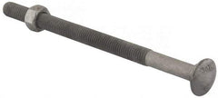 Value Collection - 1/2-13 UNC 8" Length Under Head, Standard Square Neck, Carriage Bolt - 1006-1050 Steel, Galvanized Zinc-Plated Finish - Americas Industrial Supply