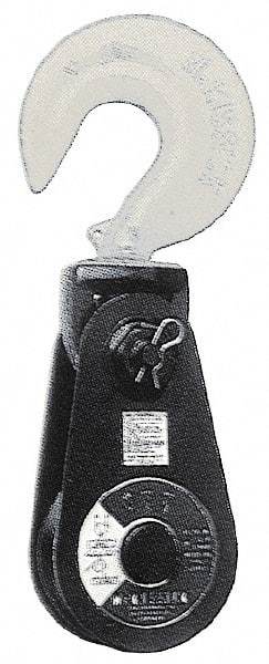 Value Collection - 17, 600 Lbs. Load Limit, Side Release Snatch Block - Single Sheave, 6 Inch Outside Diameter, Wire Rope, 5/8 Inch, 3/4 Inch Diameters, Steel, Painted Finish - Americas Industrial Supply