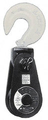 Value Collection - 17, 600 Lbs. Load Limit, Side Release Snatch Block - Single Sheave, 6 Inch Outside Diameter, Wire Rope, 5/8 Inch, 3/4 Inch Diameters, Steel, Painted Finish - Americas Industrial Supply