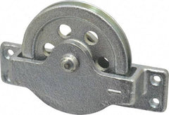 Value Collection - Single Open Side Mount Guidance Pulley - Sheave, 2-1/2 Inch Outside Diameter, Wire Rope, 3/16 Inch Diameter, 0.144 Inch to 0.155 Inch Mounting Hole Diameter Iron, Galvanized Finish - Americas Industrial Supply