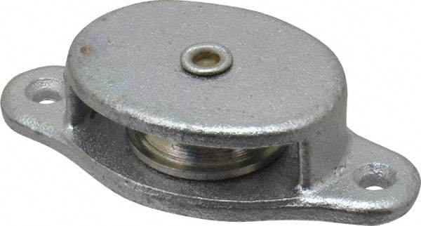 Value Collection - Single Side Side Mount Guidance Pulley - Sheave, 1-1/8 Inch Outside Diameter, Fibrous Rope, 1/4 Inch Diameter, 0.157 Inch to 0.168 Inch Mounting Hole Diameter Malleable Iron, Galvanized Finish - Americas Industrial Supply