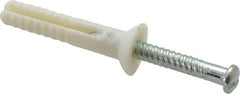 Value Collection - 3/16" Diam, 3/16" Drill, 1" OAL, Hammer Drive Concrete Anchor - Nylon, Zinc-Plated Finish, Flat Head - Americas Industrial Supply