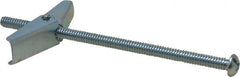 Value Collection - 3/16" Screw, 3/16" Diam, 4" Long, Toggle Bolt Drywall & Hollow Wall Anchor - 3/16" Drill, Zinc Plated, Steel, Use in Concrete, & Masonry, Hollow Tile, Plaster & Wallboard - Americas Industrial Supply