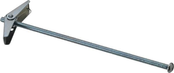 Value Collection - 3/16" Screw, 3/16" Diam, 6" Long, Toggle Bolt Drywall & Hollow Wall Anchor - 3/16" Drill, Zinc Plated, Steel, Use in Concrete, & Masonry, Hollow Tile, Plaster & Wallboard - Americas Industrial Supply