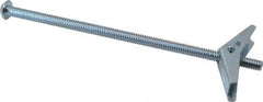 Value Collection - 1/4" Screw, 1/4" Diam, 6" Long, Toggle Bolt Drywall & Hollow Wall Anchor - 1/4" Drill, Zinc Plated, Steel, Use in Concrete, & Masonry, Hollow Tile, Plaster & Wallboard - Americas Industrial Supply